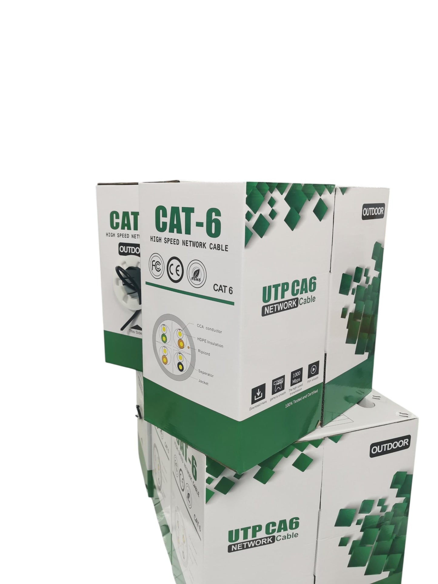 CAT6 CCA 305m High-Speed Outdoor PE Jacket Ethernet LAN cable