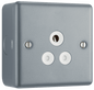 BG Metal Clad 5A, single, unswitched, round pin - MC529-01
