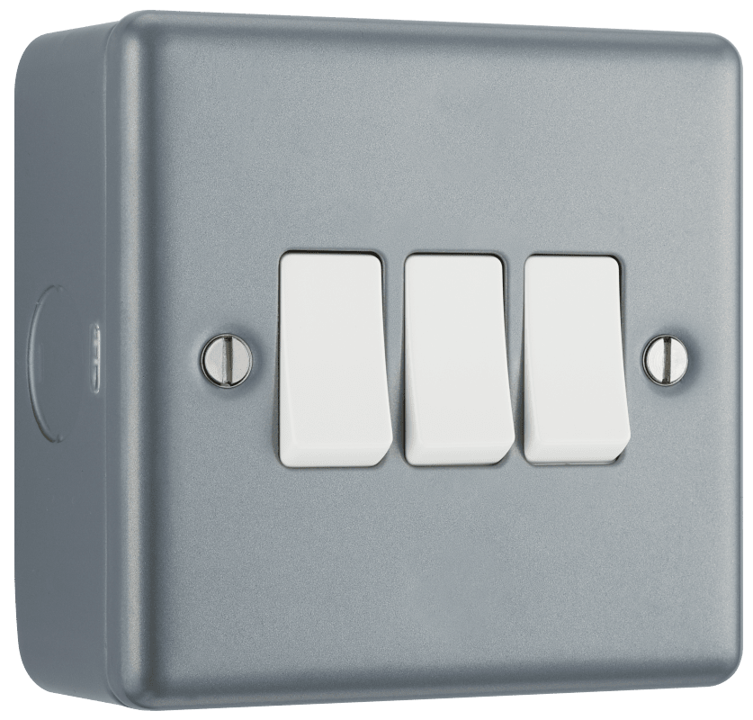 BG Metal Clad Triple, 2 way switch - MC543-01