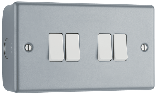 BG Metal Clad Quadruple, 2 way switch - MC544-01