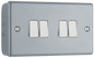 BG Metal Clad Quadruple, 2 way switch - MC544-01