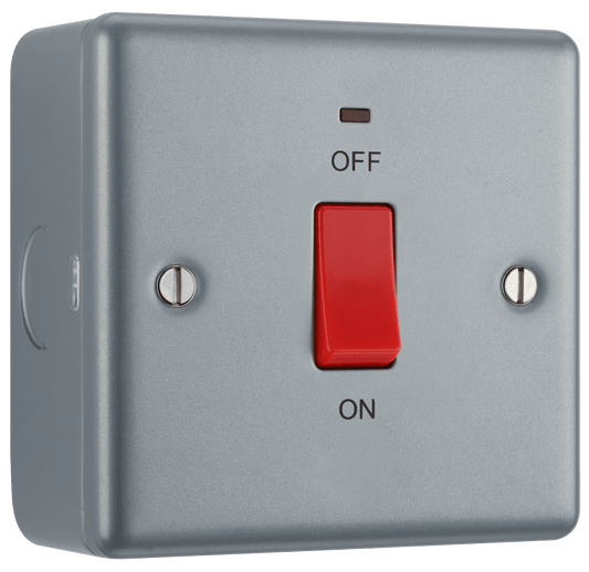 BG Metal Clad 45A, double pole, single plate, with indicator - MC574-01