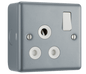 BG Metal Clad 15A, single, switched, round pin - MC599-01