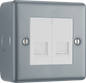 BG Metal Clad Double, telephone socket, secondary - MC5BTS2-01