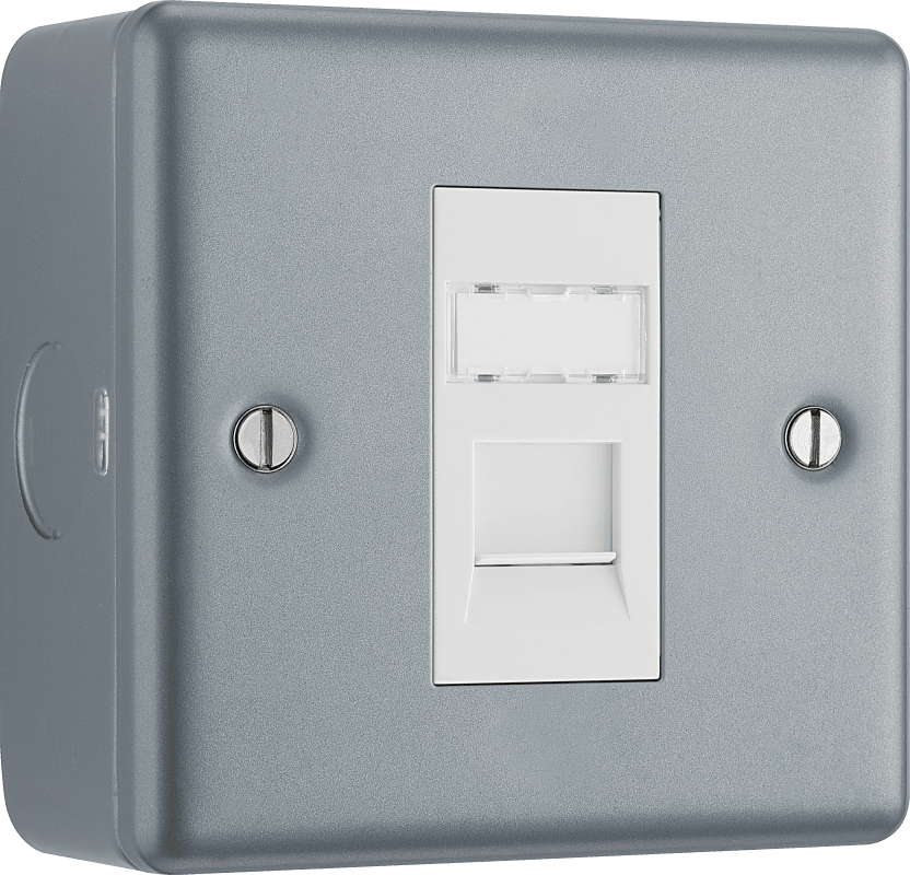 BG Metal Clad Single, RJ45 telephone socket - MC5RJ451-01