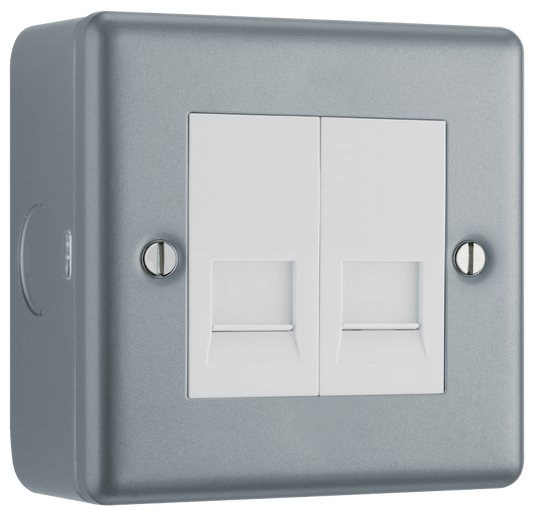BG Metal Clad Double, RJ45 telephone socket - MC5RJ452-01