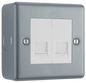 BG Metal Clad Double, RJ45 telephone socket - MC5RJ452-01
