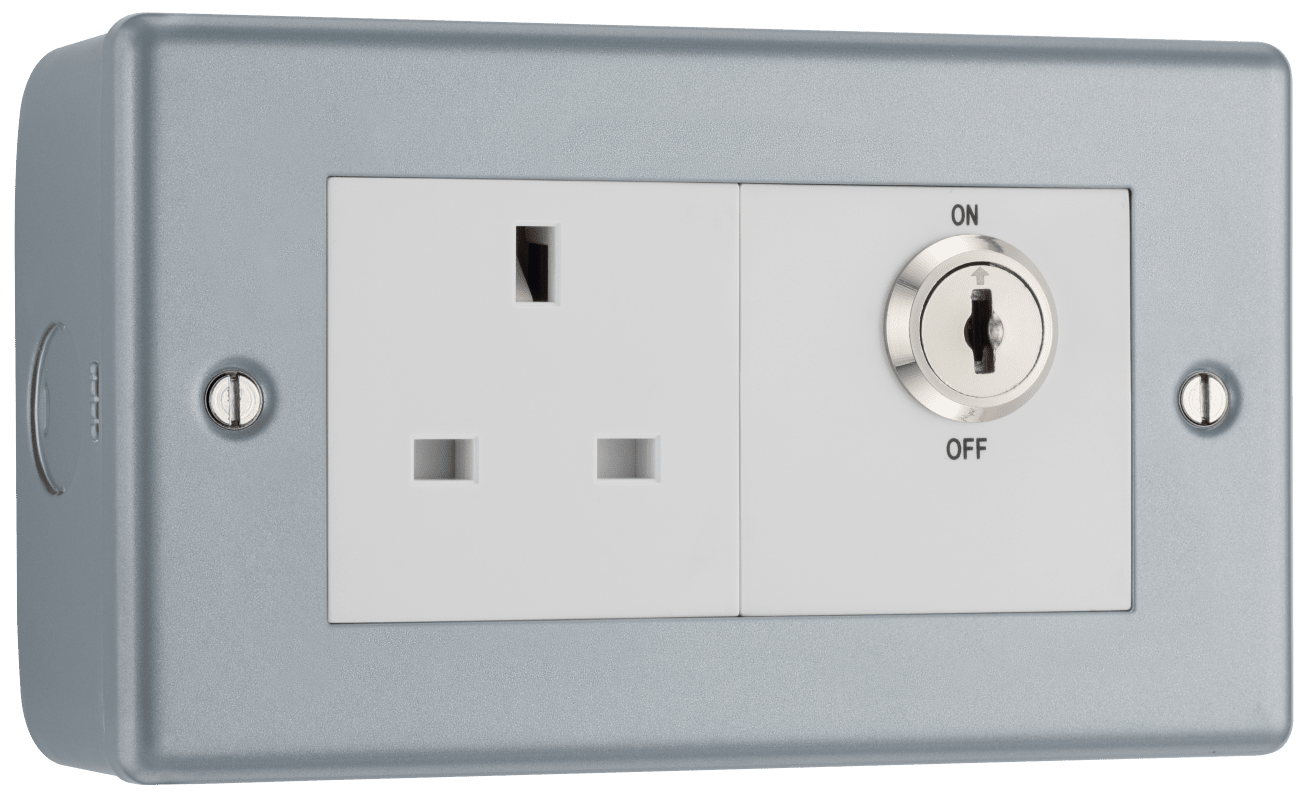 BG Metal Clad Single, key controlled, double pole - MC5SKYSWSW-01