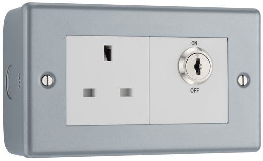 BG Metal Clad Single, key controlled, double pole - MC5SKYSWSW-01