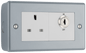 BG Metal Clad Single, key controlled, double pole - MC5SKYSWSW-01