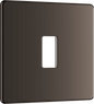 BG Nexus Screwless Flatplate Black Nickel 1 module front plate - MFBN1-01