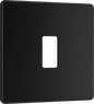 BG Nexus Screwless Flatplate Matt Black 1 module front plate - MFFB1-01