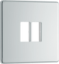 BG Nexus Screwless Flatplate Polished Chrome 2 module front plate - MFPC2-01