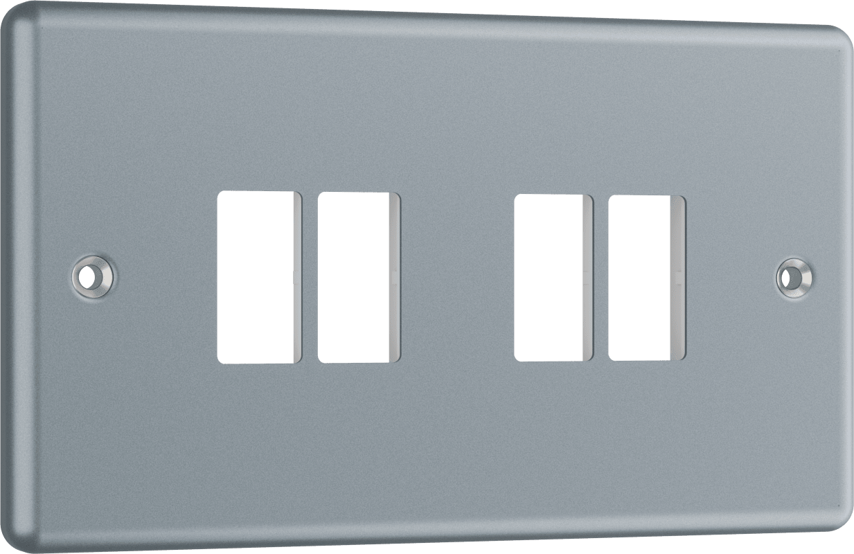 BG Metal Clad 4 module front plate - MMC4-01