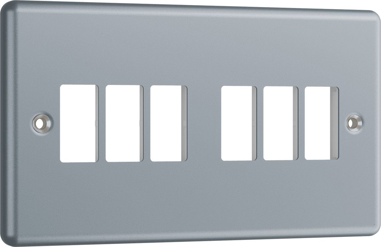 BG Metal Clad 6 module front plate - MMC6-01