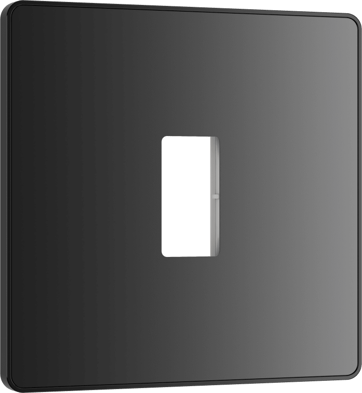 BG Evolve Black Chrome 1 module front plate - MPCDBC1B-01