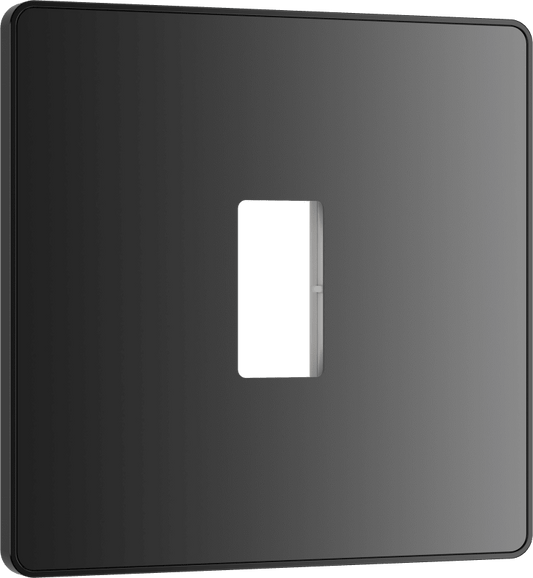 BG Evolve Black Chrome 1 module front plate - MPCDBC1B-01