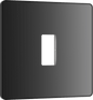 BG Evolve Black Chrome 1 module front plate - MPCDBC1B-01