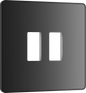 BG Evolve Black Chrome 2 module front plate - MPCDBC2B-01