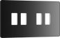 BG Evolve Black Chrome 4 module front plate - MPCDBC4B-01