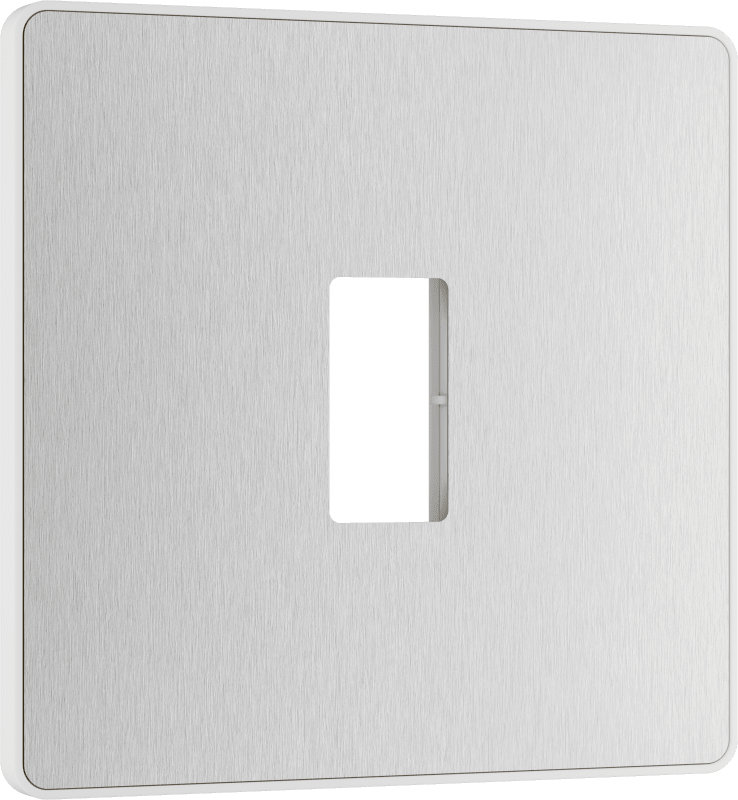 BG Evolve Brushed Steel 1 module front plate - MPCDBS1W-01