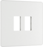 BG Evolve Pearlescent White 2 module front plate - MPCDCL2W-01
