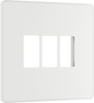 BG Evolve Pearlescent White 3 module front plate - MPCDCL3W-01