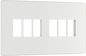 BG Evolve Pearlescent White 6 module front plate - MPCDCL6W-01