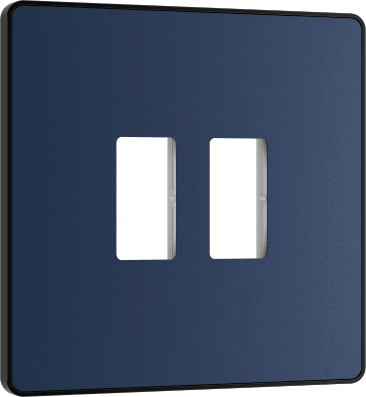 BG Evolve Matt Blue 2 module front plate - MPCDDB2B-01