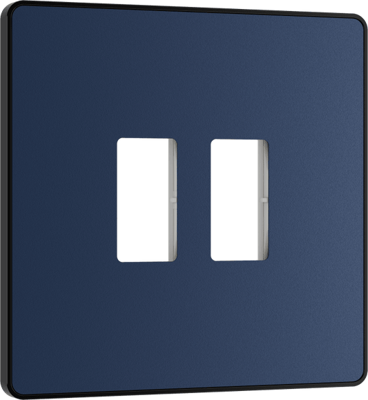 BG Evolve Matt Blue 2 module front plate - MPCDDB2B-01