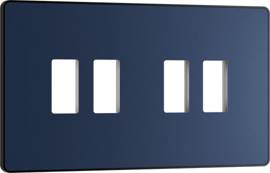 BG Evolve Matt Blue 4 module front plate - MPCDDB4B-01