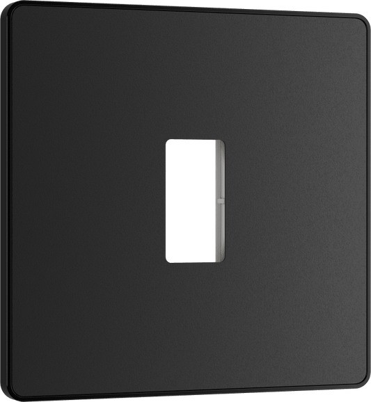 BG Evolve Matt Black 1 module front plate - MPCDMB1B-01