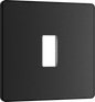 BG Evolve Matt Black 1 module front plate - MPCDMB1B-01