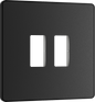 BG Evolve Matt Black 2 module front plate - MPCDMB2B-01