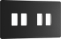 BG Evolve Matt Black 4 module front plate - MPCDMB4B-01