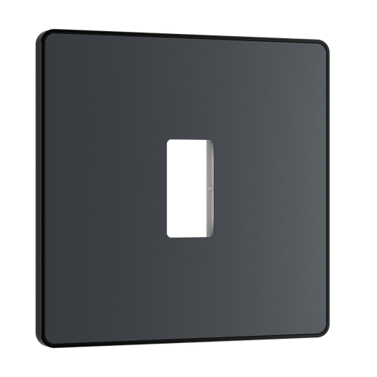 BG Evolve Matt Grey 1 module front plate - MPCDMG1B-01