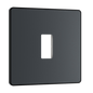 BG Evolve Matt Grey 1 module front plate - MPCDMG1B-01