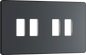 BG Evolve Matt Grey 4 module front plate - MPCDMG4B-01