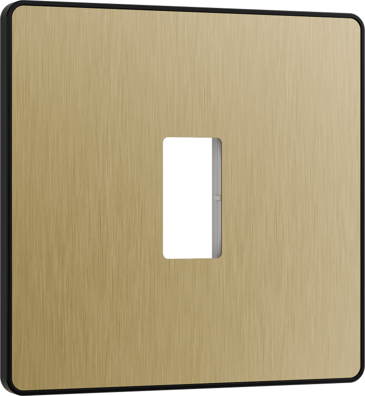 BG Evolve Satin Brass 1 module front plate - MPCDSB1B-01