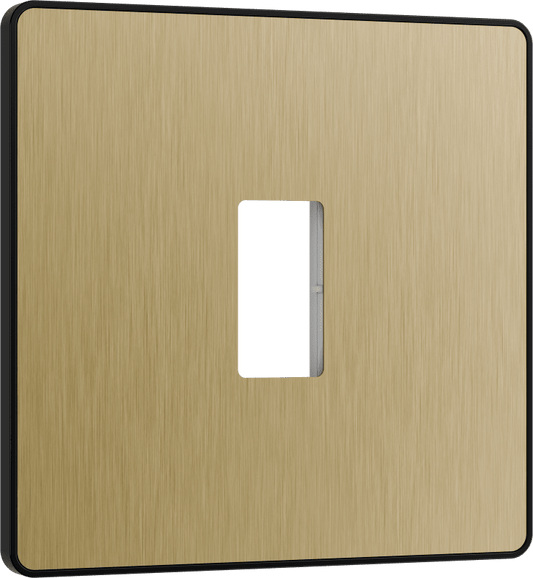 BG Evolve Satin Brass 1 module front plate - MPCDSB1B-01