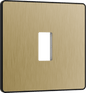 BG Evolve Satin Brass 1 module front plate - MPCDSB1B-01