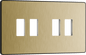 BG Evolve Satin Brass 4 module front plate - MPCDSB4B-01