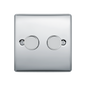 BG Nexus Metal Polished Chrome 2 Gang Dimmer Switch