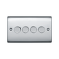 BG Nexus Metal Polished Chrome 4 Gang Dimmer Switch