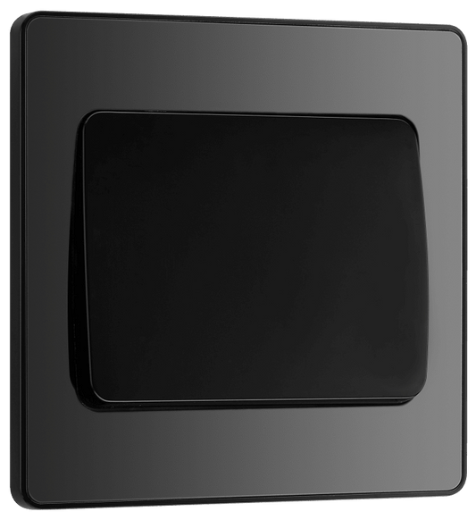 BG Evolve Black Chrome Single, 2 way switch, wide rocker - PCDBC12WB-01