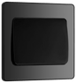 BG Evolve Black Chrome Single, 2 way switch, wide rocker - PCDBC12WB-01