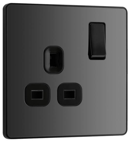 BG Evolve Black Chrome Single, switched, single pole - PCDBC21B-01