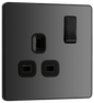 BG Evolve Black Chrome Single, switched, single pole - PCDBC21B-01