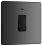 BG Evolve Black Chrome 20A, double pole, with indicator - PCDBC31B-01