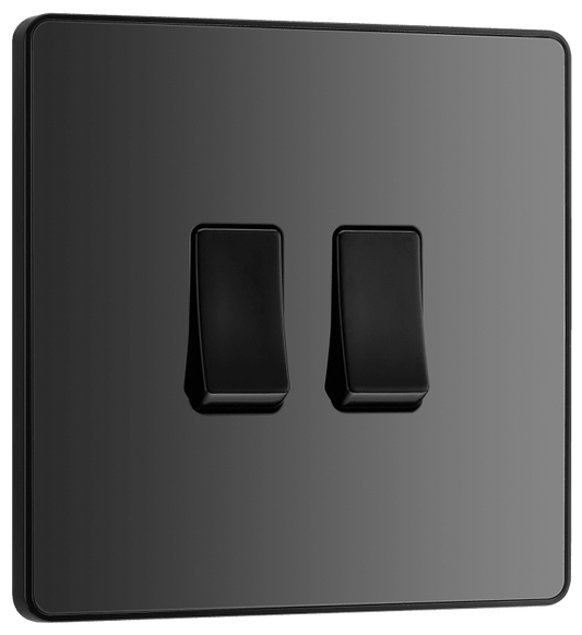 BG Evolve Black Chrome Double, 2 way switch - PCDBC42B-01